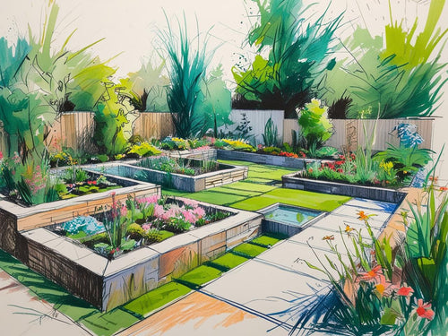 3D Landscape Rendering - Backyard