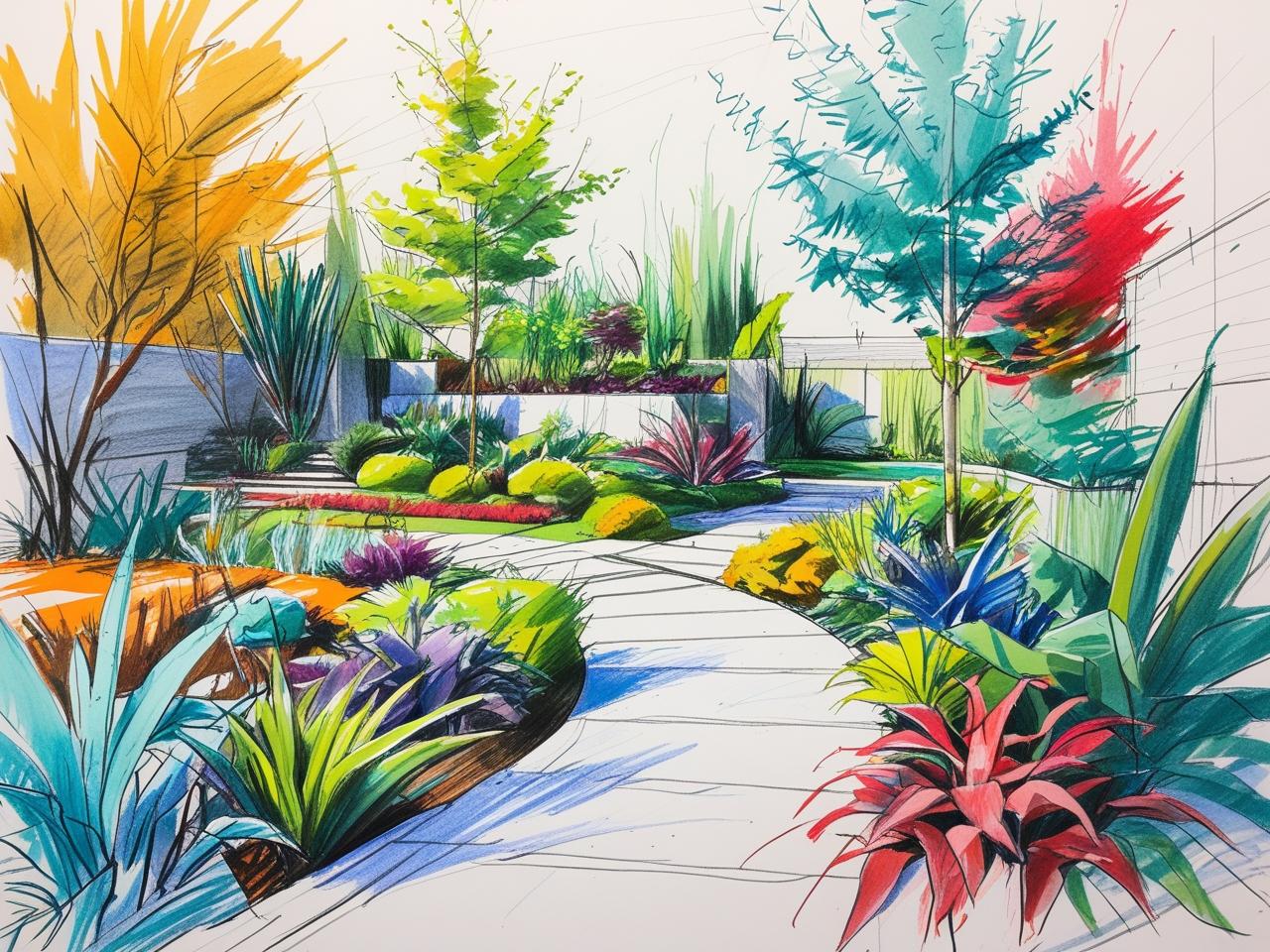 3D Landscape Rendering - Front Yard